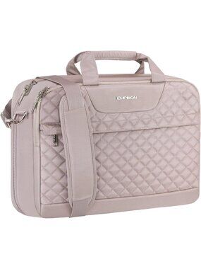 Men's Pink 7.3 Inch Quilted Laptop Bag Expandable Messenger Bag Water Repellent